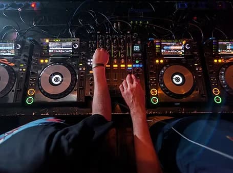 DJ and sound system at Crazy Monkey