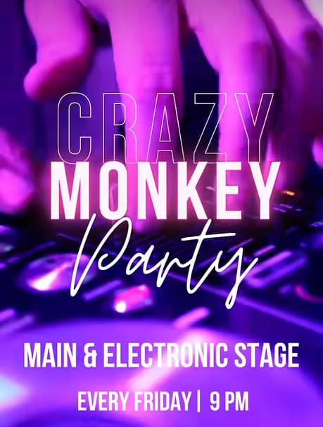 Crazy Monkey Friday night party in Tamarindo