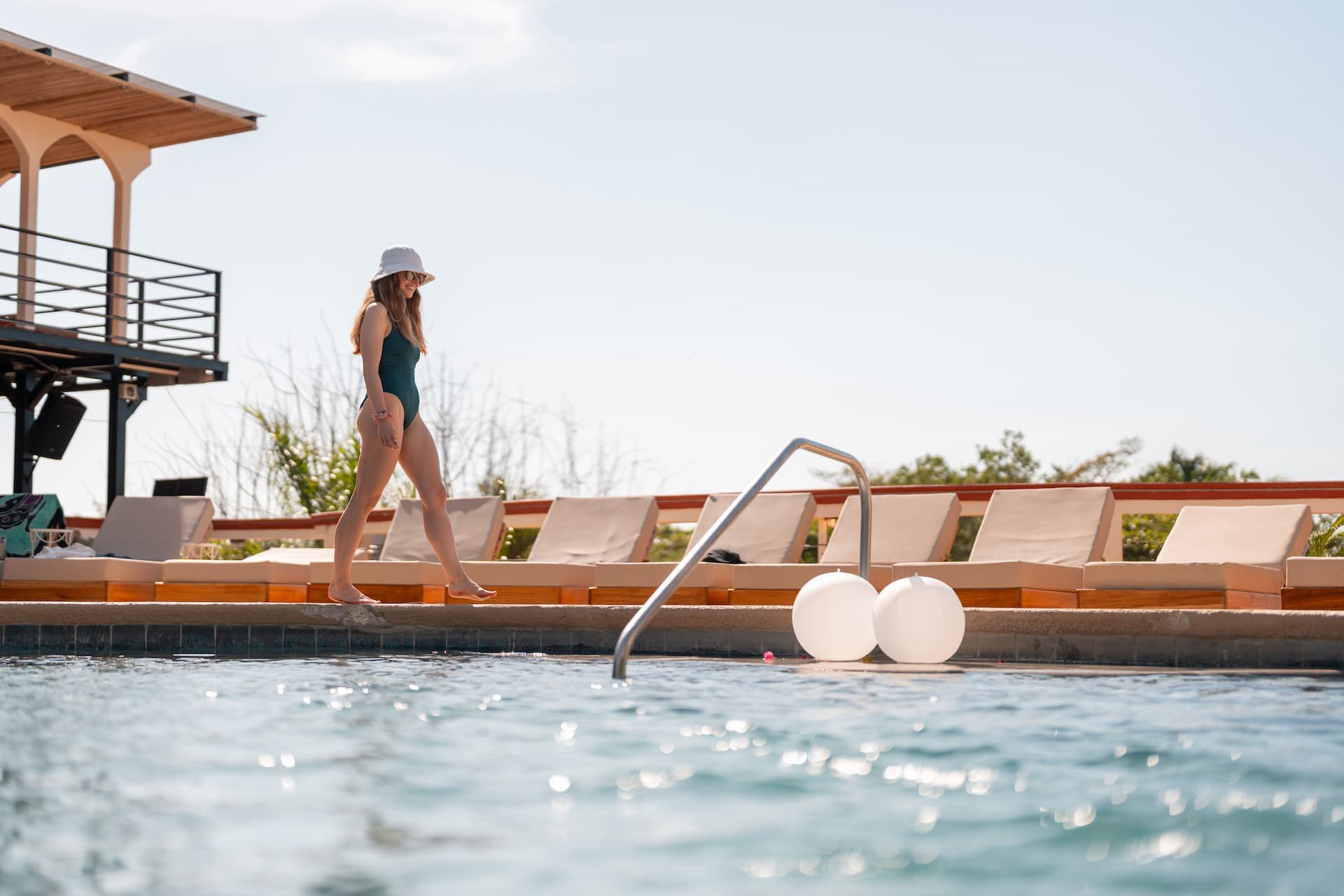 Crazy Monkey pool bar and wet bar area with swim-up service